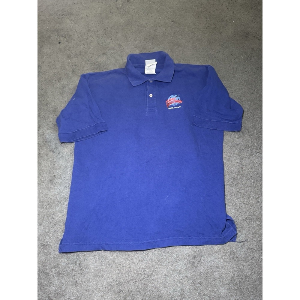Vintage Planet‎ Hollywood Myrtle Beach Blue Polo Shirt USA Made Adult Large